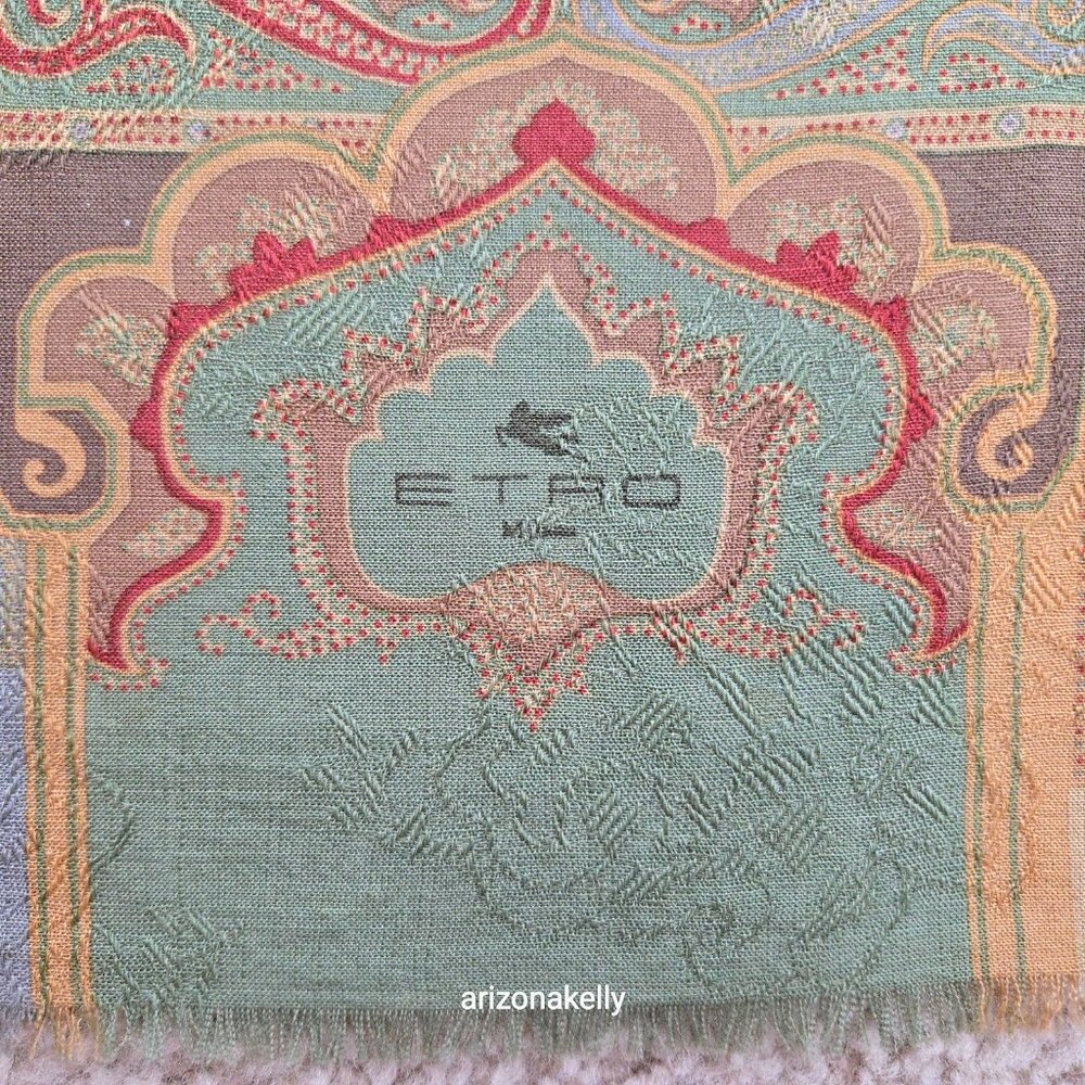 Etro Wool & Silk Scarf - Picture 2 of 16